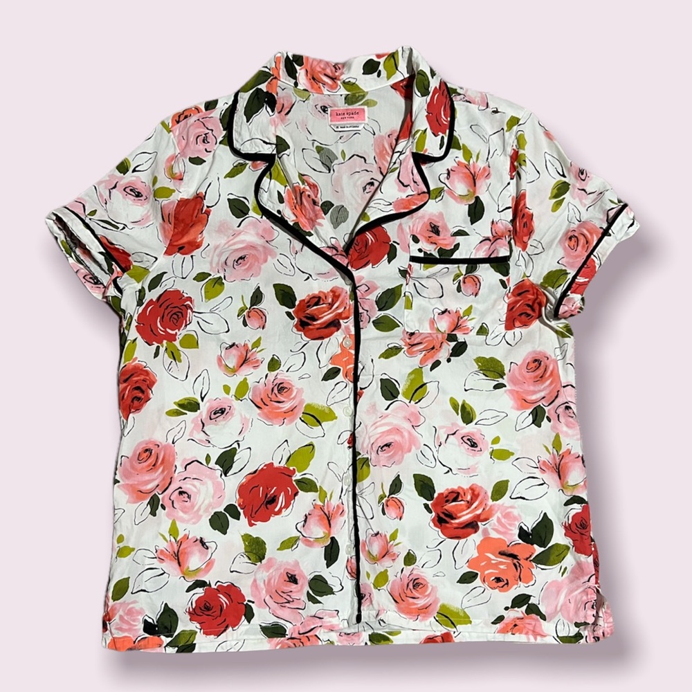 Kate Spade Roses Pijama Top